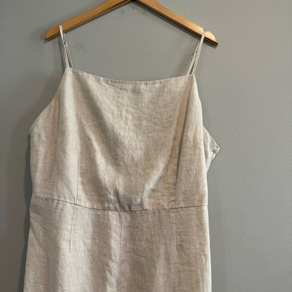 H&M Linen Jumpsuit Beach Resortwear Wide Leg Minimalist XL - Picture 2 of 8